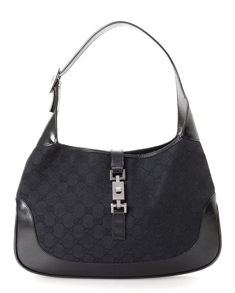 black gucci hand bag|gucci handbags black fabric.